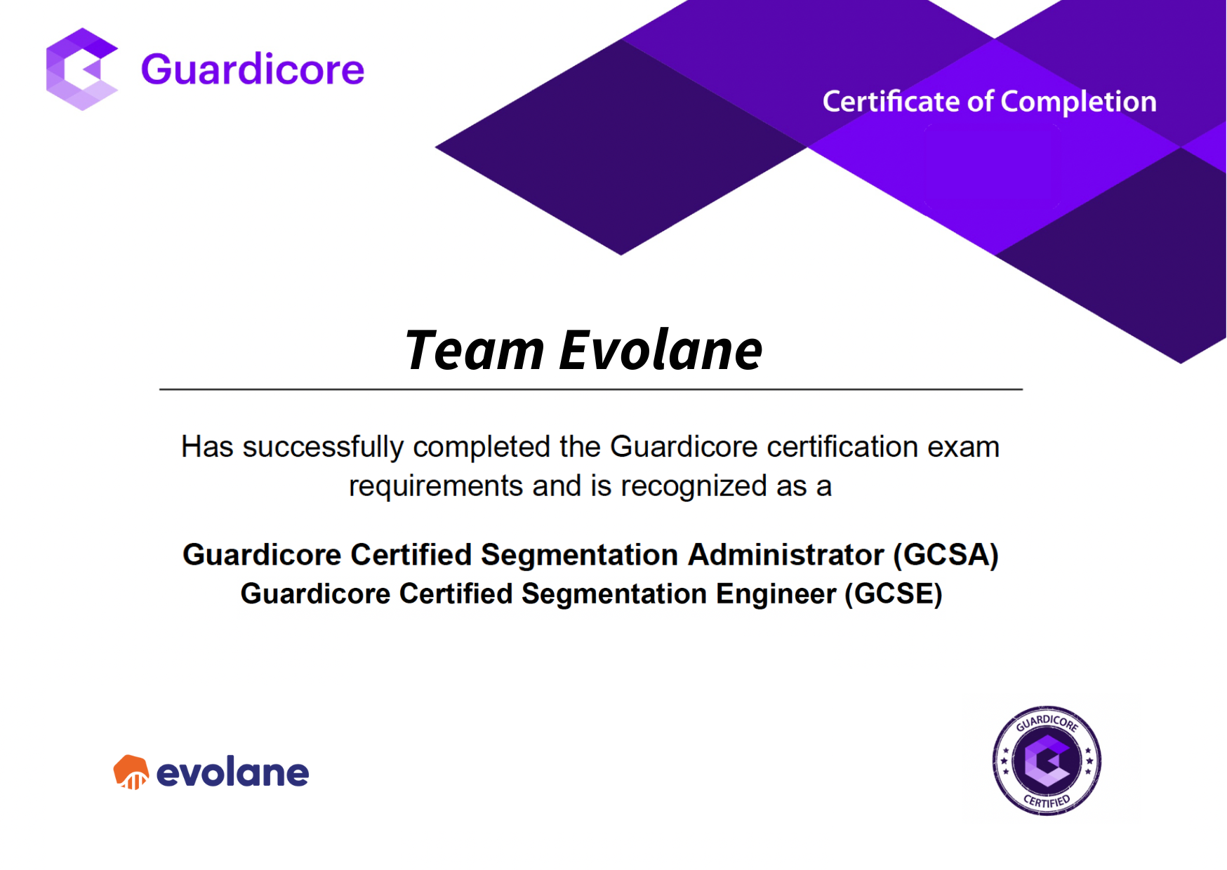 Microsegmentation training Guardicore certificate